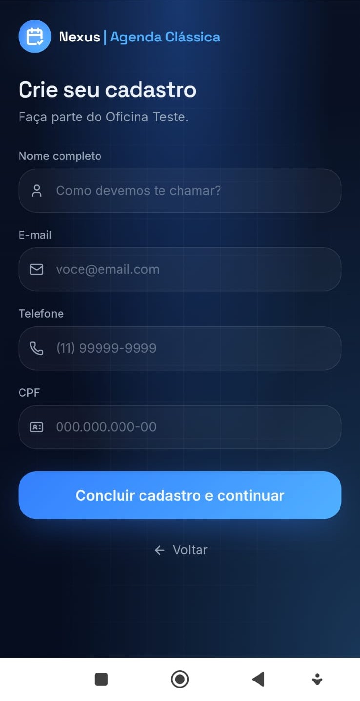 Cadastro Simplificado e Rápido